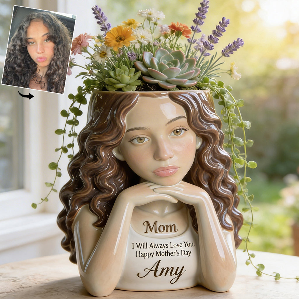 I Love You Mom - Personalized Mother Acrylic Pot