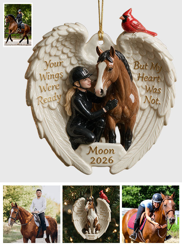 I Miss You - Personalized Horse Custom Shape Ceramic Ornament