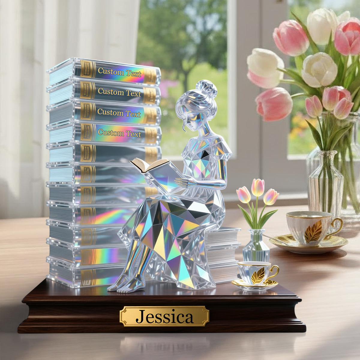 Perfect Gift For Book Lovers - Personalized Book Custom Shaped Acrylic Plaque