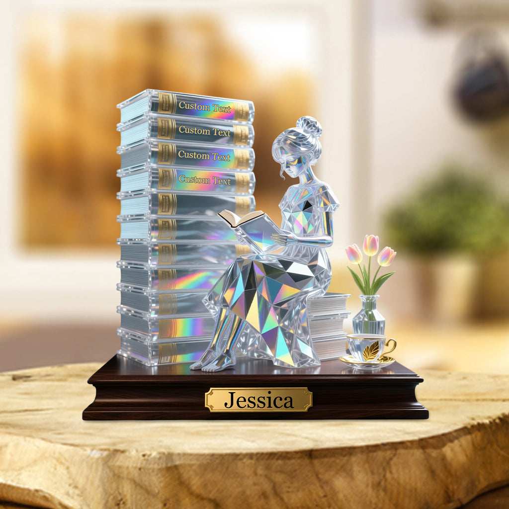 Perfect Gift For Book Lovers - Personalized Book Custom Shaped Acrylic Plaque
