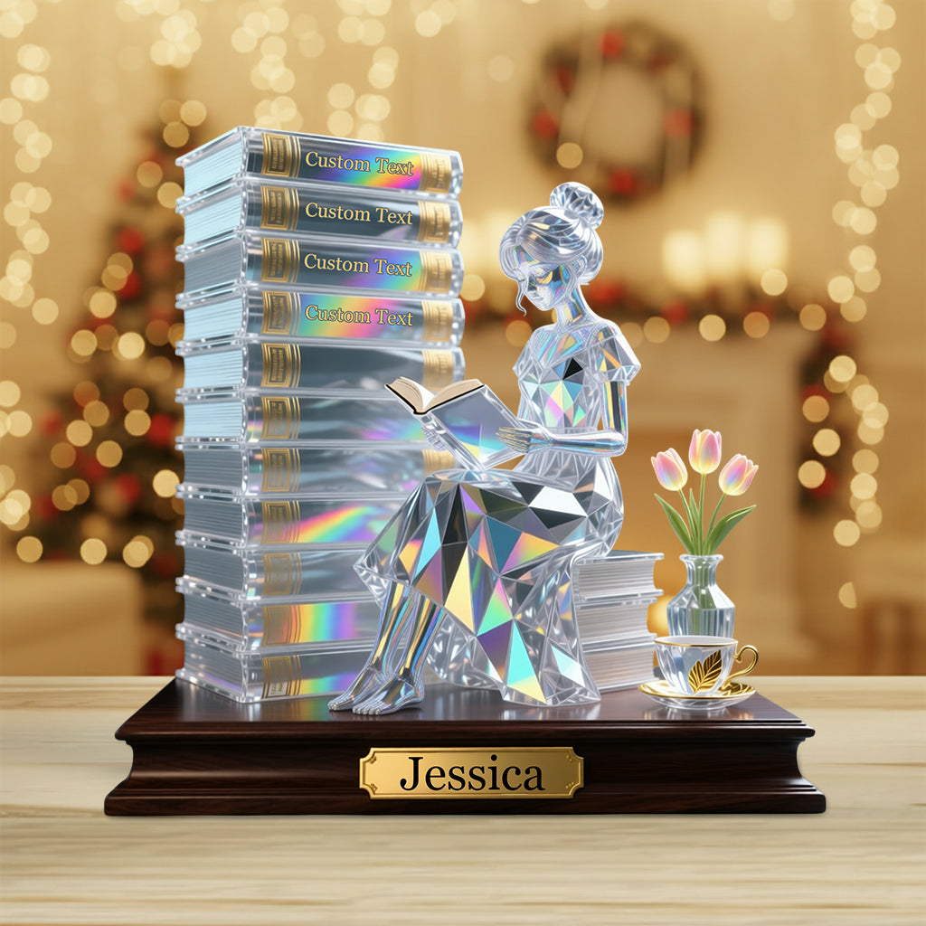 Perfect Gift For Book Lovers - Personalized Book Custom Shaped Acrylic Plaque