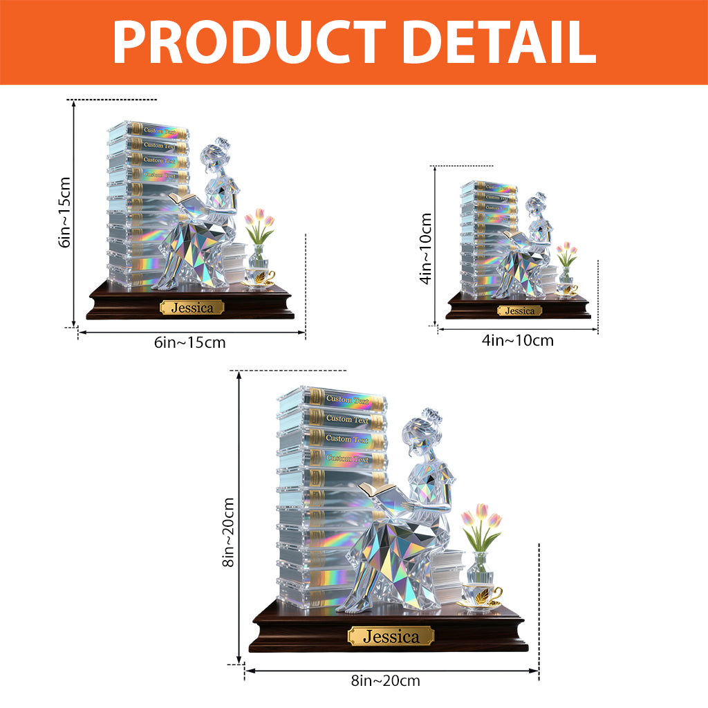 Perfect Gift For Book Lovers - Personalized Book Custom Shaped Acrylic Plaque