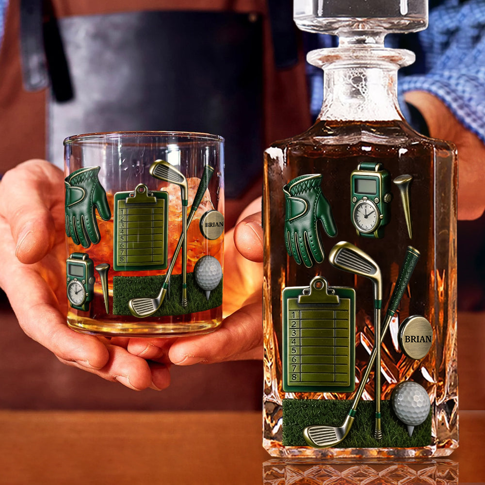 Golf is A Good Walk Spoiled - Personalized Golf Whiskey Glass