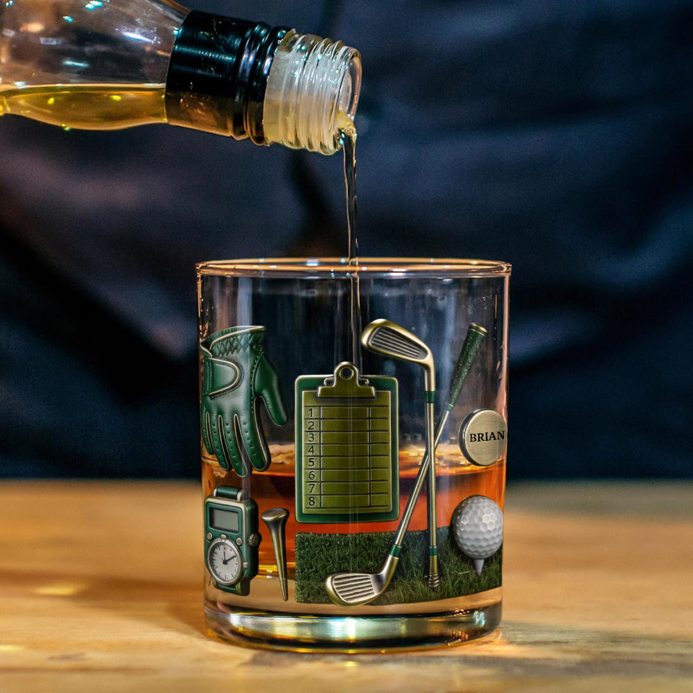 Golf is A Good Walk Spoiled - Personalized Golf Whiskey Glass