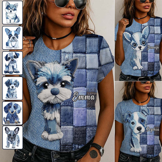 Liebe Pitbulls – Personalisiertes T-Shirt mit Hundemotiv