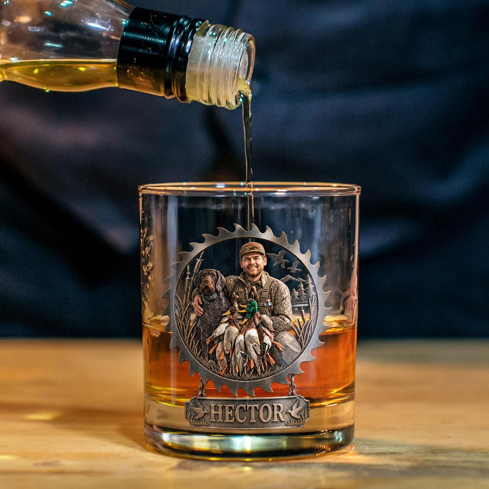 Custom From Any Photo - Personalized Hunting Whiskey Decanter Set
