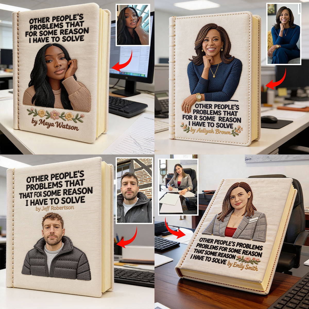 Other People's Problems That For Some Reasons I Have To Solve - Personalized Colleague Leather Journal