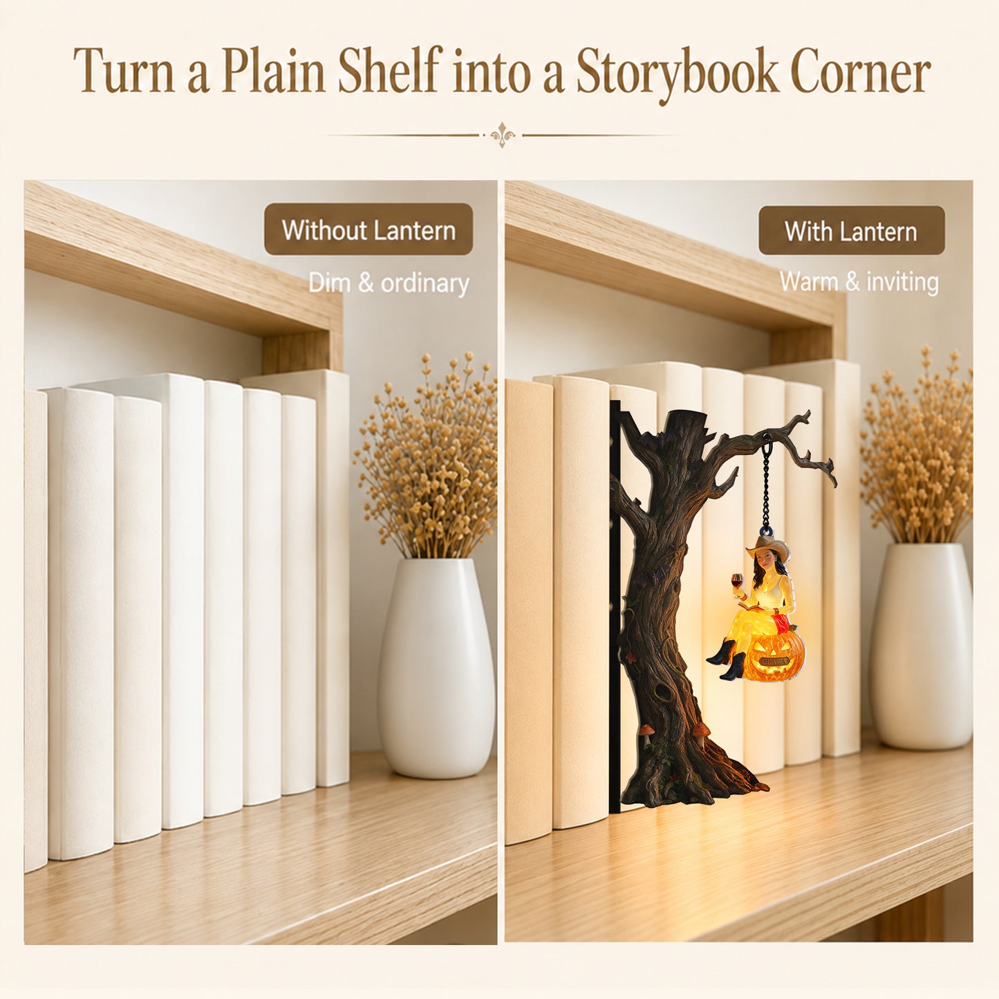 Book And Wine - Personalized Wine Bookshelf Lamp