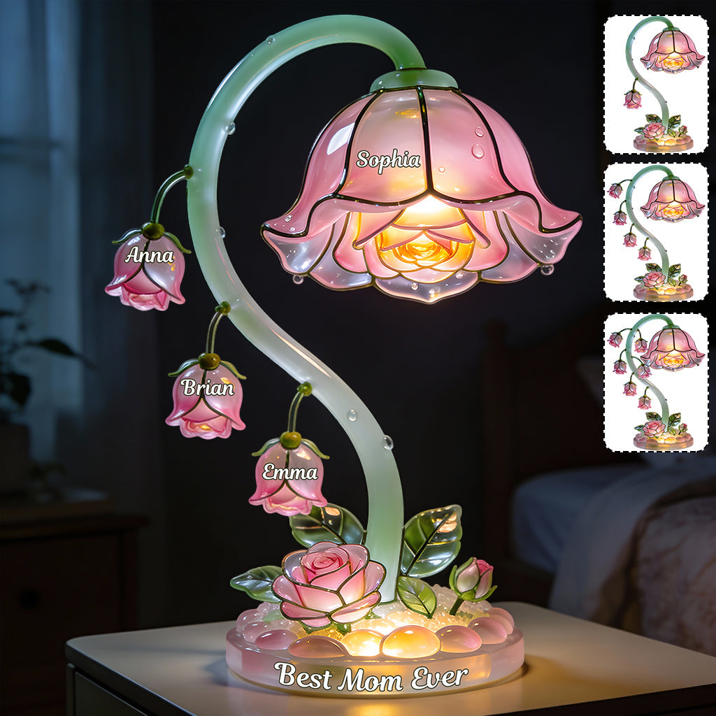 Beautiful Garden Gift For Mom, Grandma - Personalized Mother Acrylic LED Night Light