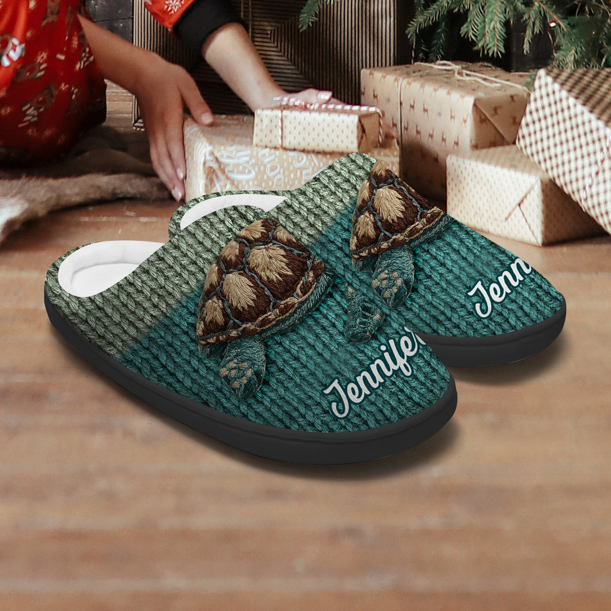 Cute Turtle - Personalized Turtle Slippers