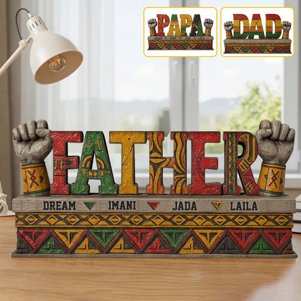 Dope Black Dad - Personalized Father Custom Shaped Acrylic Plaque