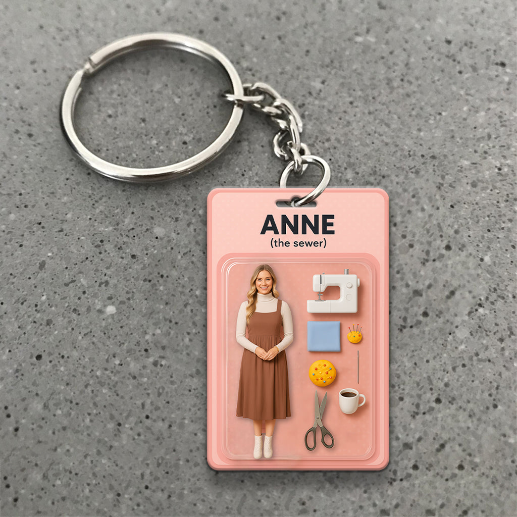 Custom Figure From Photo - Personalized Sewing Keychain