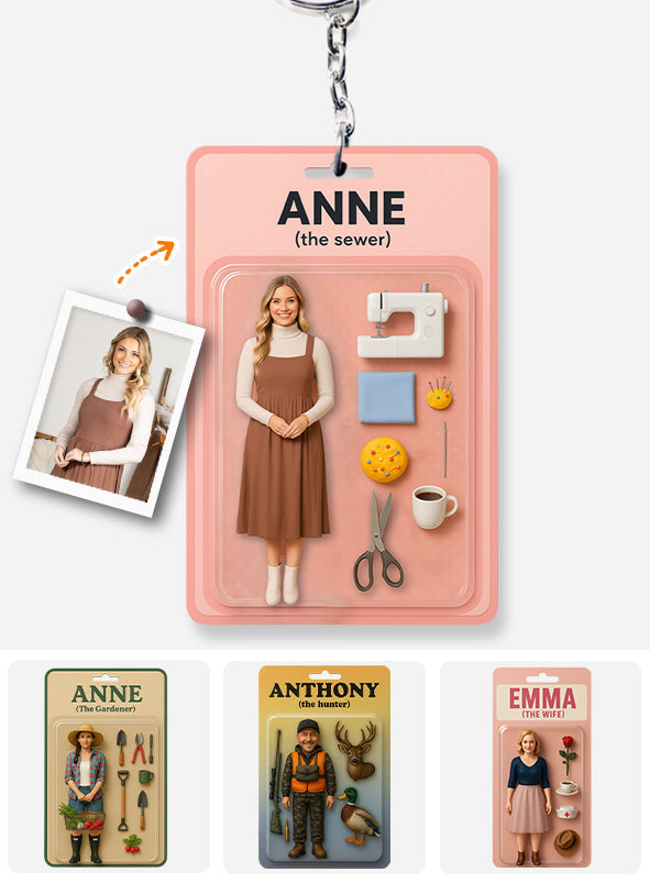 Custom Figure From Photo - Personalized Sewing Keychain