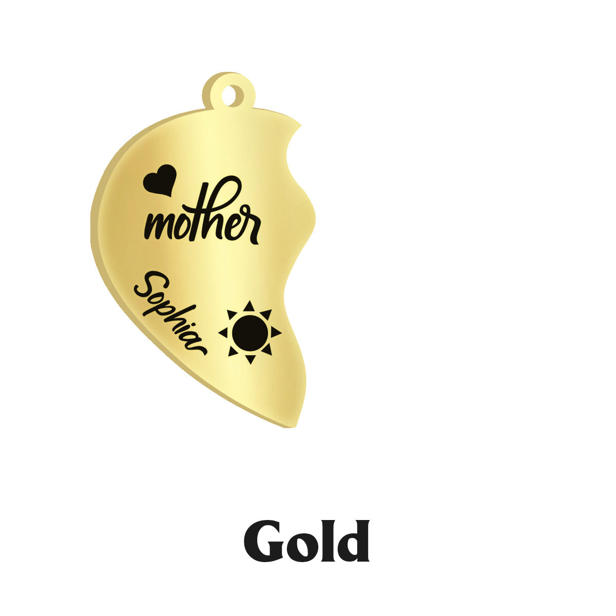 I Love You - Personalized Mother Matching Pendant Necklace