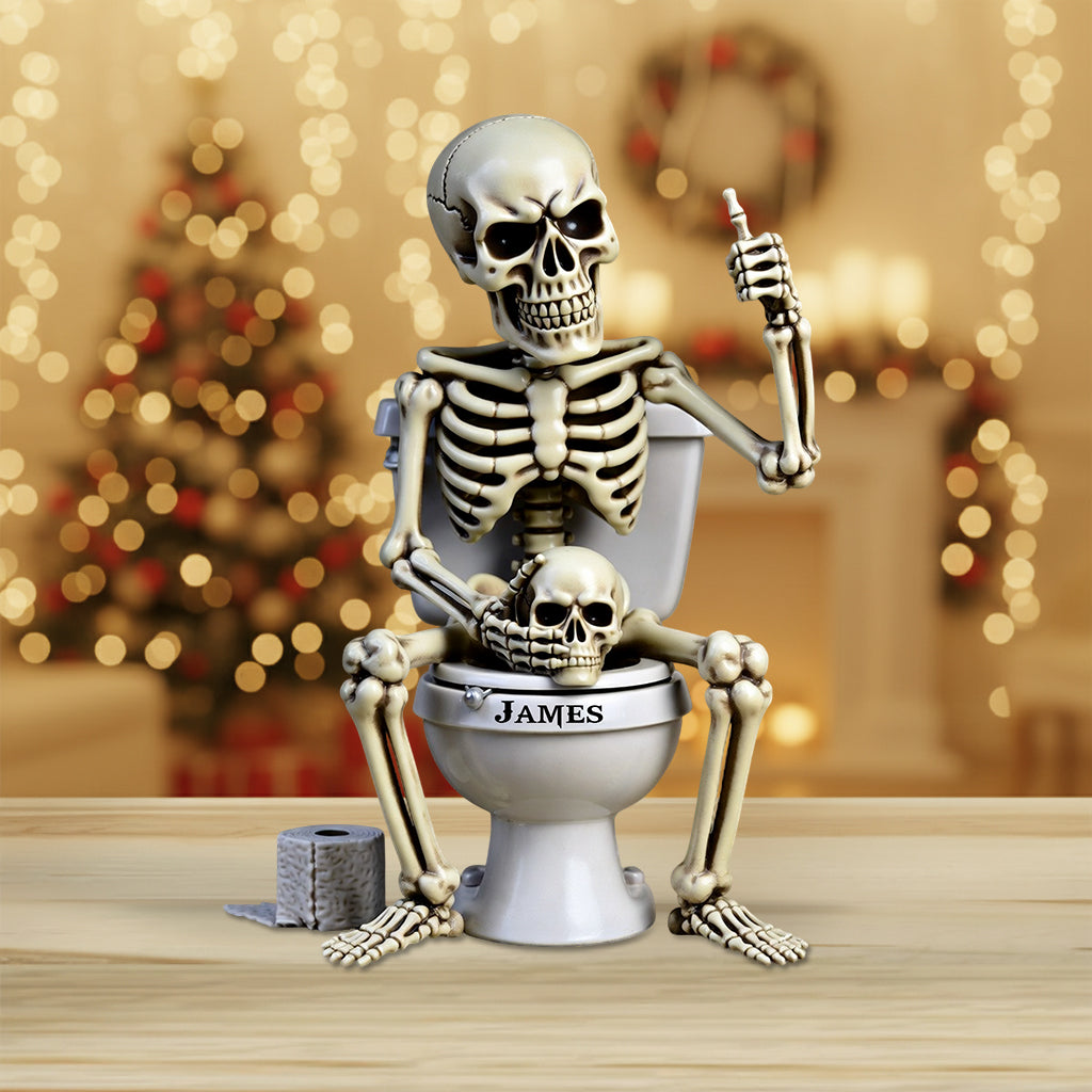 Funny Skull Toilet Bucket - Personalized Skull Custom Shaped Acrylic Plaque