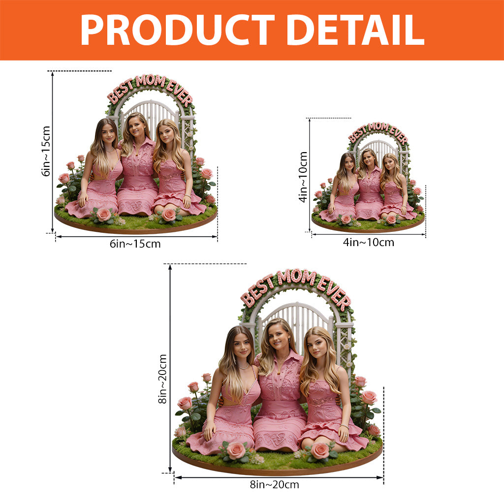 Mamas Garten Geschenk - Personalisierte Mutter Acrylplakette in Form