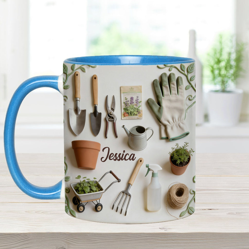 Love Gardening - Personalized Gardening Accent Mug & Coaster