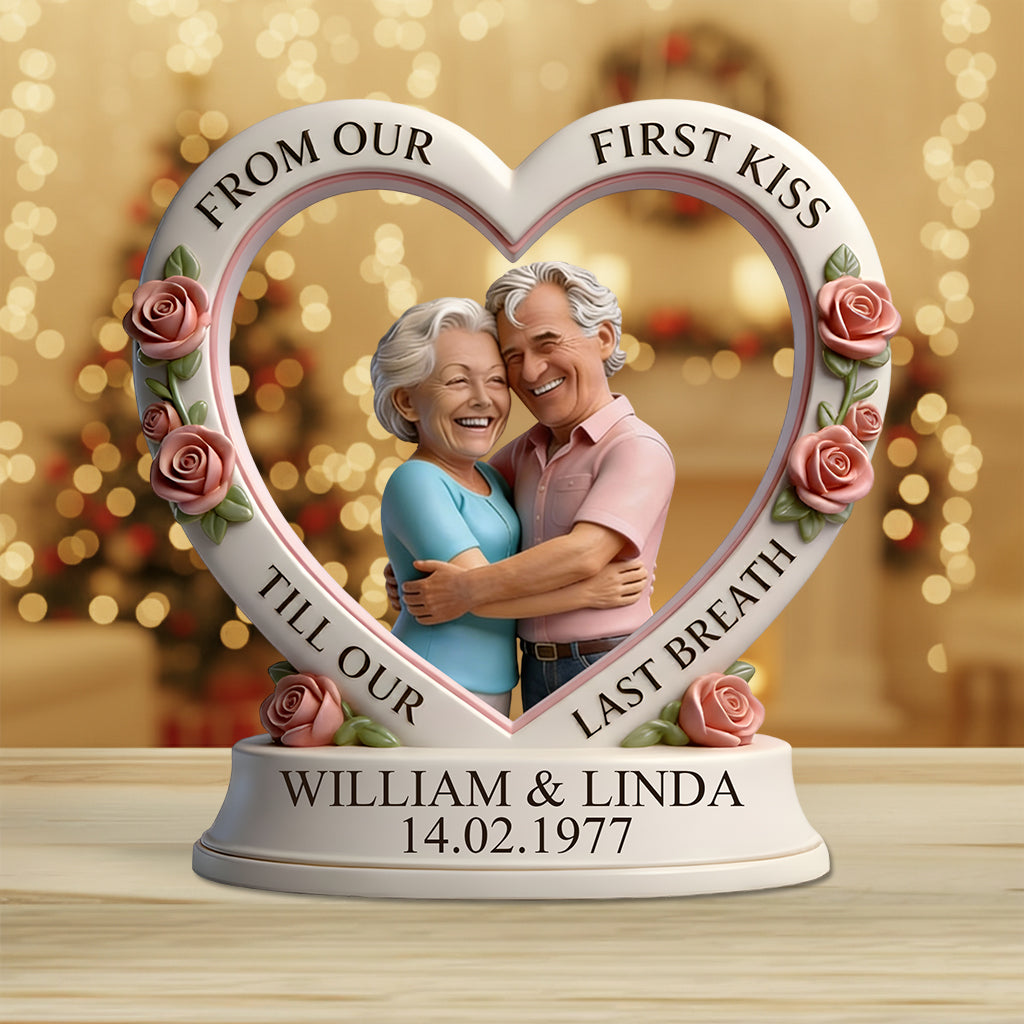 TILL OUR LAST BREATH - Personalized Couple Custom Shaped Acrylic Plaque