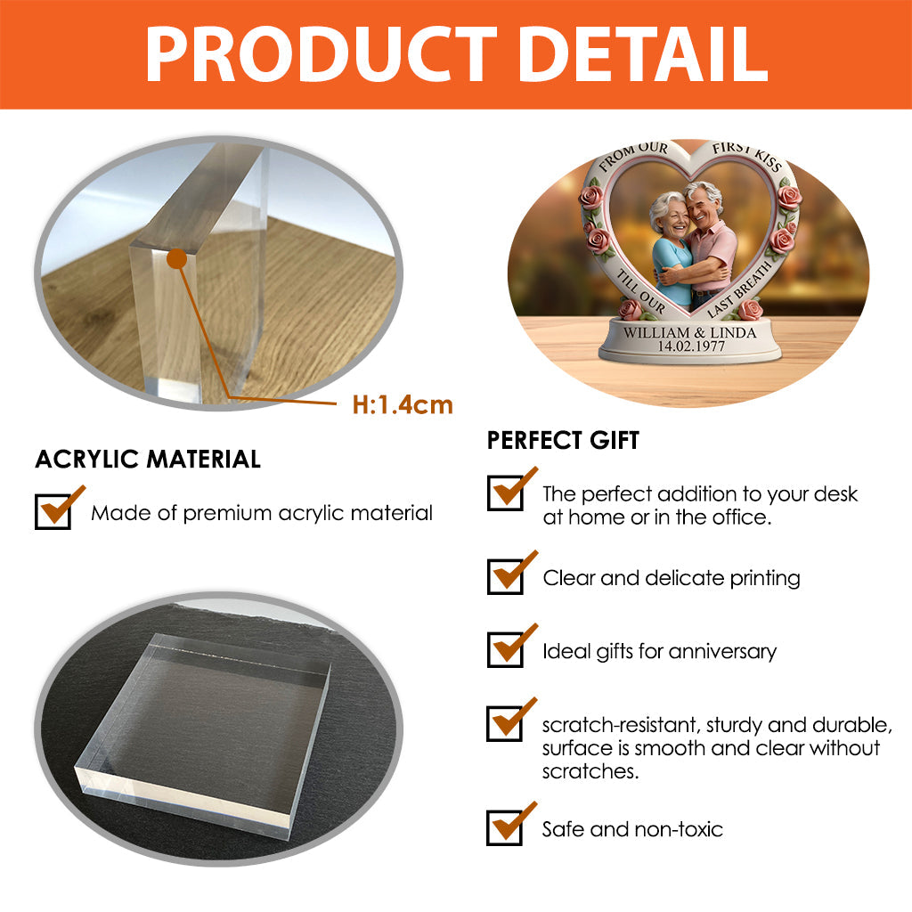 TILL OUR LAST BREATH - Personalized Couple Custom Shaped Acrylic Plaque