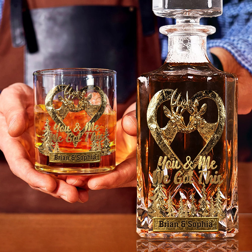 Toi et moi, on gère ! - Verre à whisky de chasse personnalisé