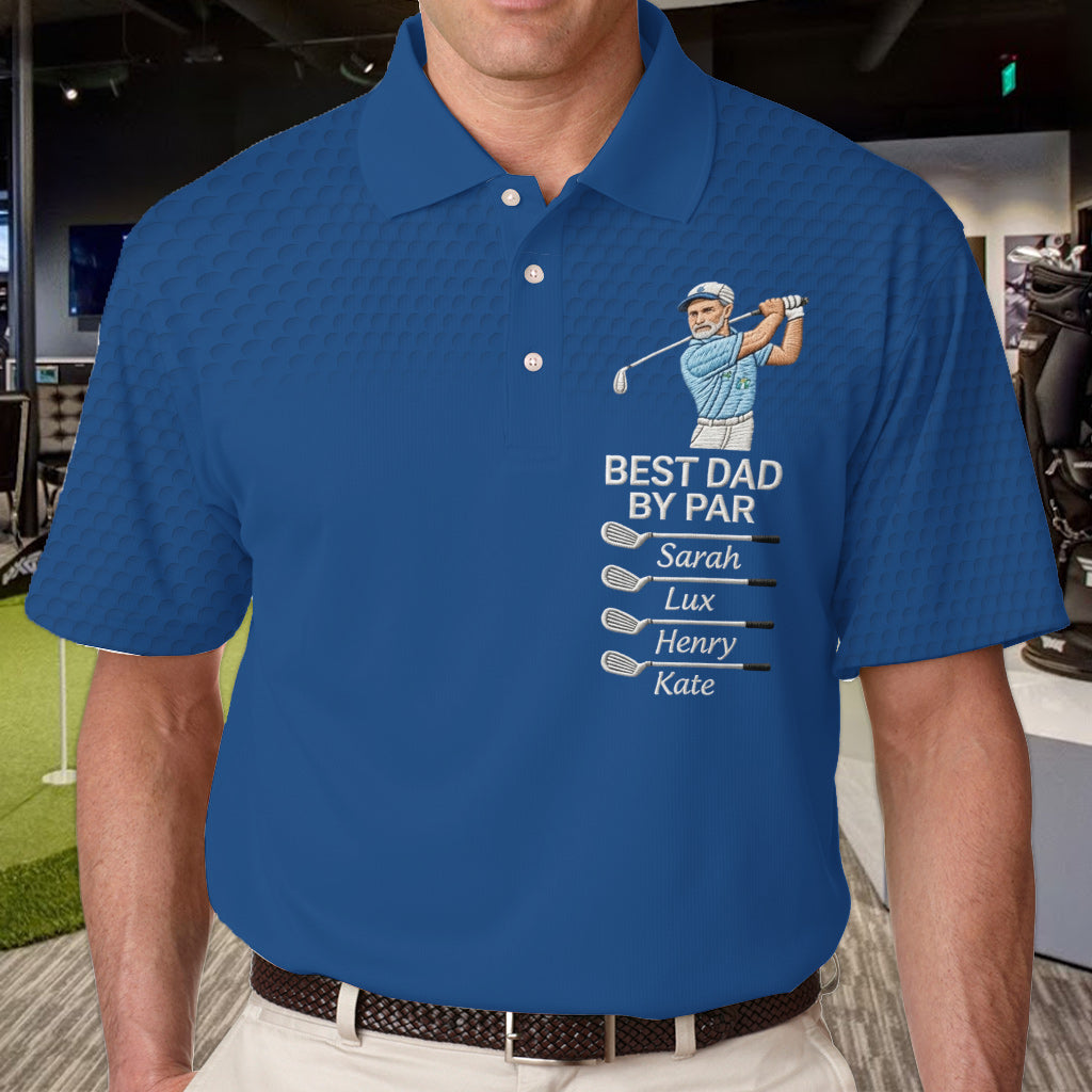 Bester Papa - Personalisierte Golf Polo-Shirt