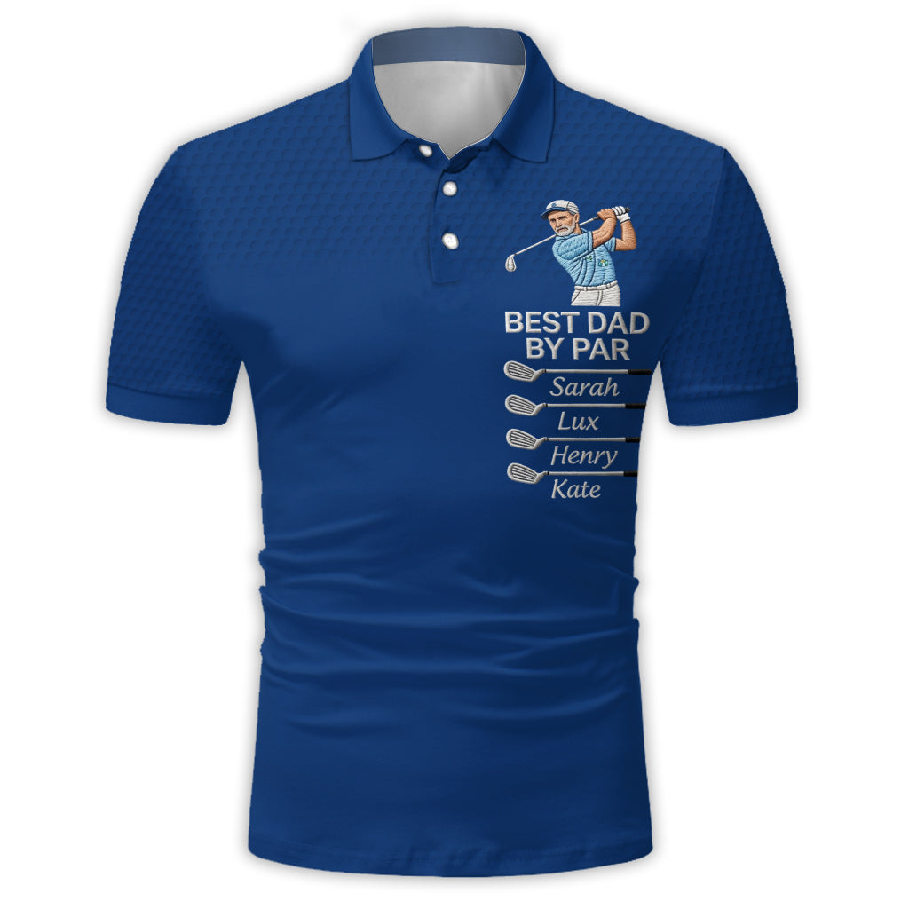 Bester Papa - Personalisierte Golf Polo-Shirt