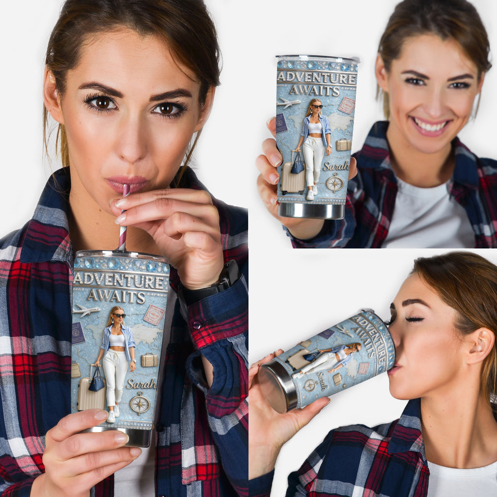 Custom Any Photo - Personalized Travelling Tumbler