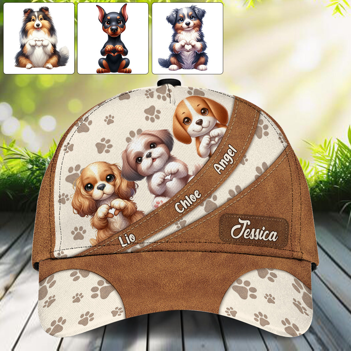 Cute Lovely Dogs - Personalized Dog Classic Cap