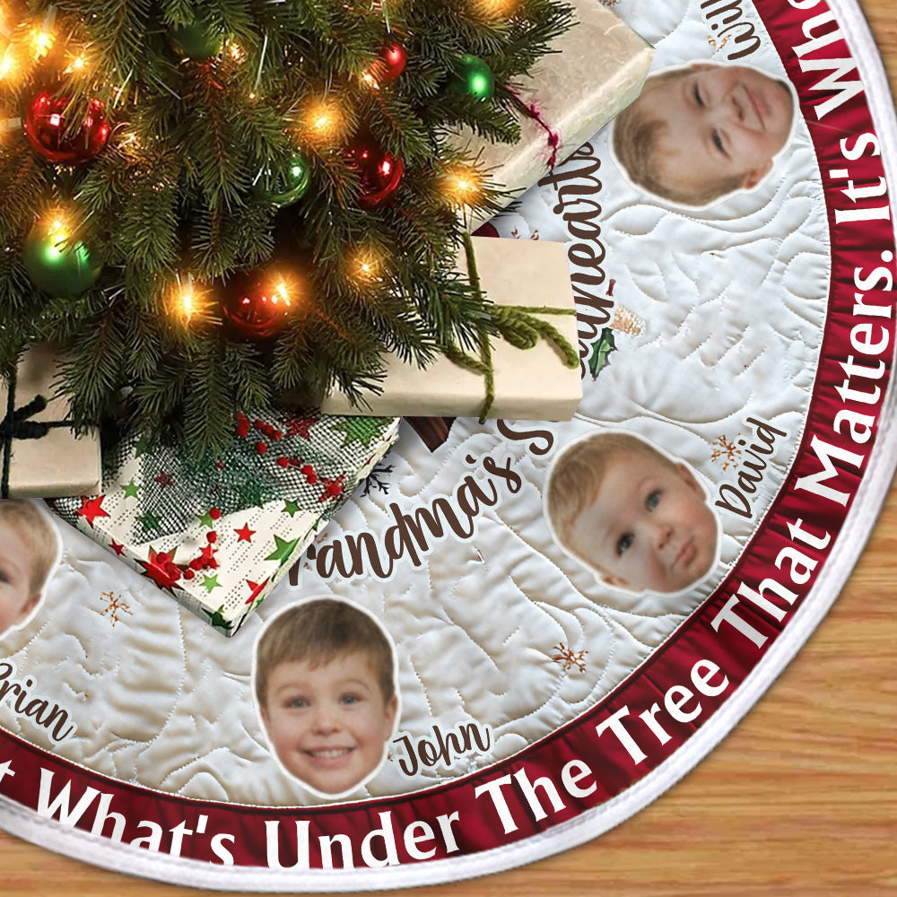 Funny Face Cut-Out Tree Skirt - Personalized Tree Skirt