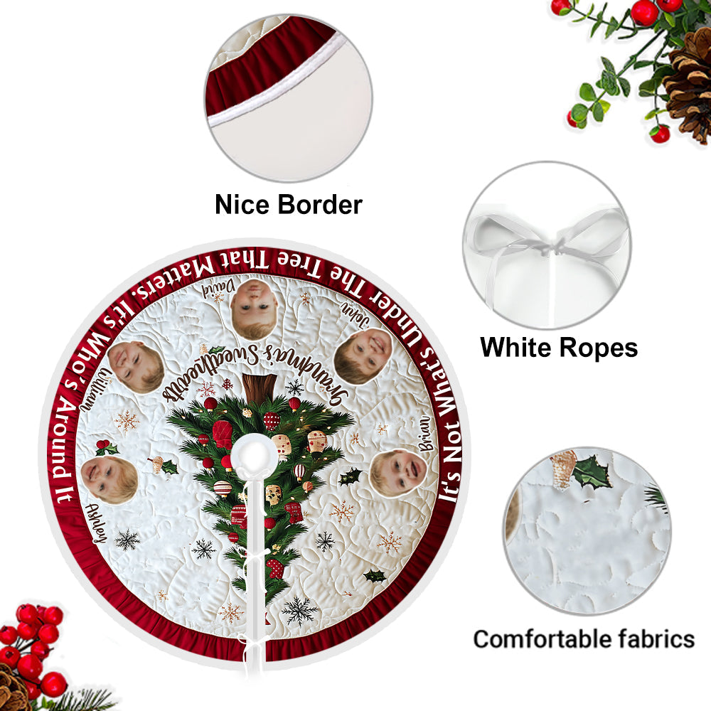 Funny Face Cut-Out Tree Skirt - Personalized Tree Skirt