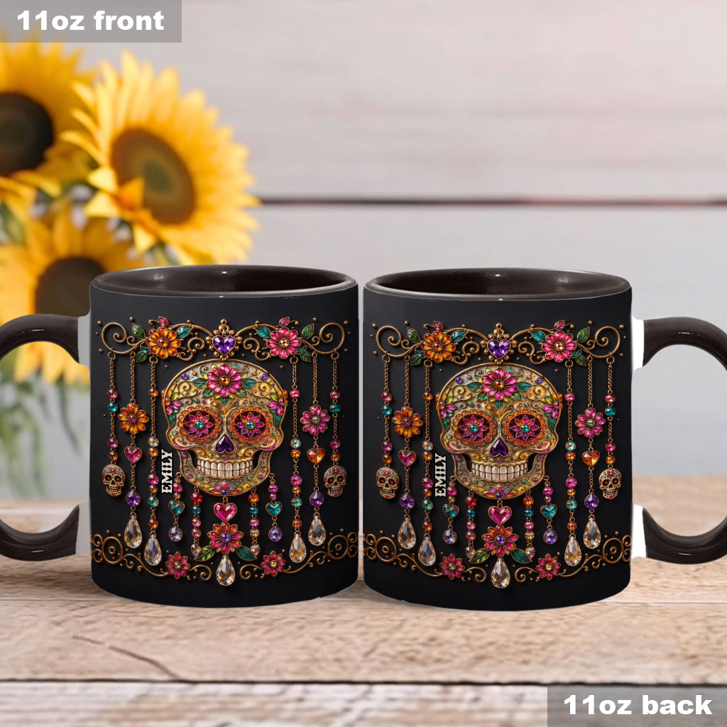 Beautiful Skull - Personalized Skull Accent Mug