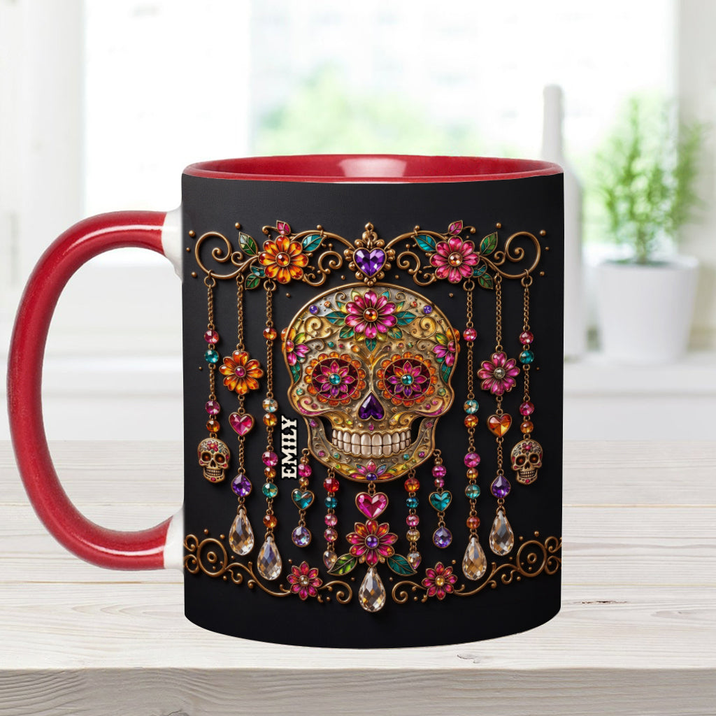 Beautiful Skull - Personalized Skull Accent Mug