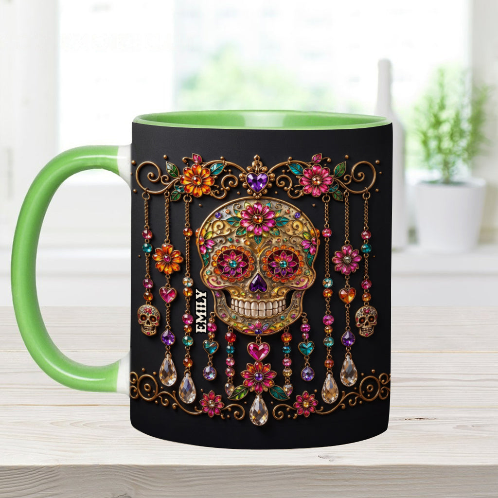 Beautiful Skull - Personalized Skull Accent Mug