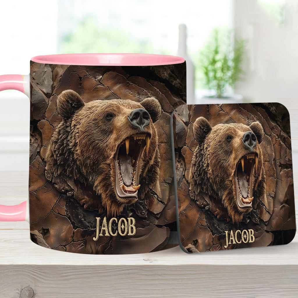 Mug personnalisé avec motif ours grizzlis réaliste - Mug à motif ours