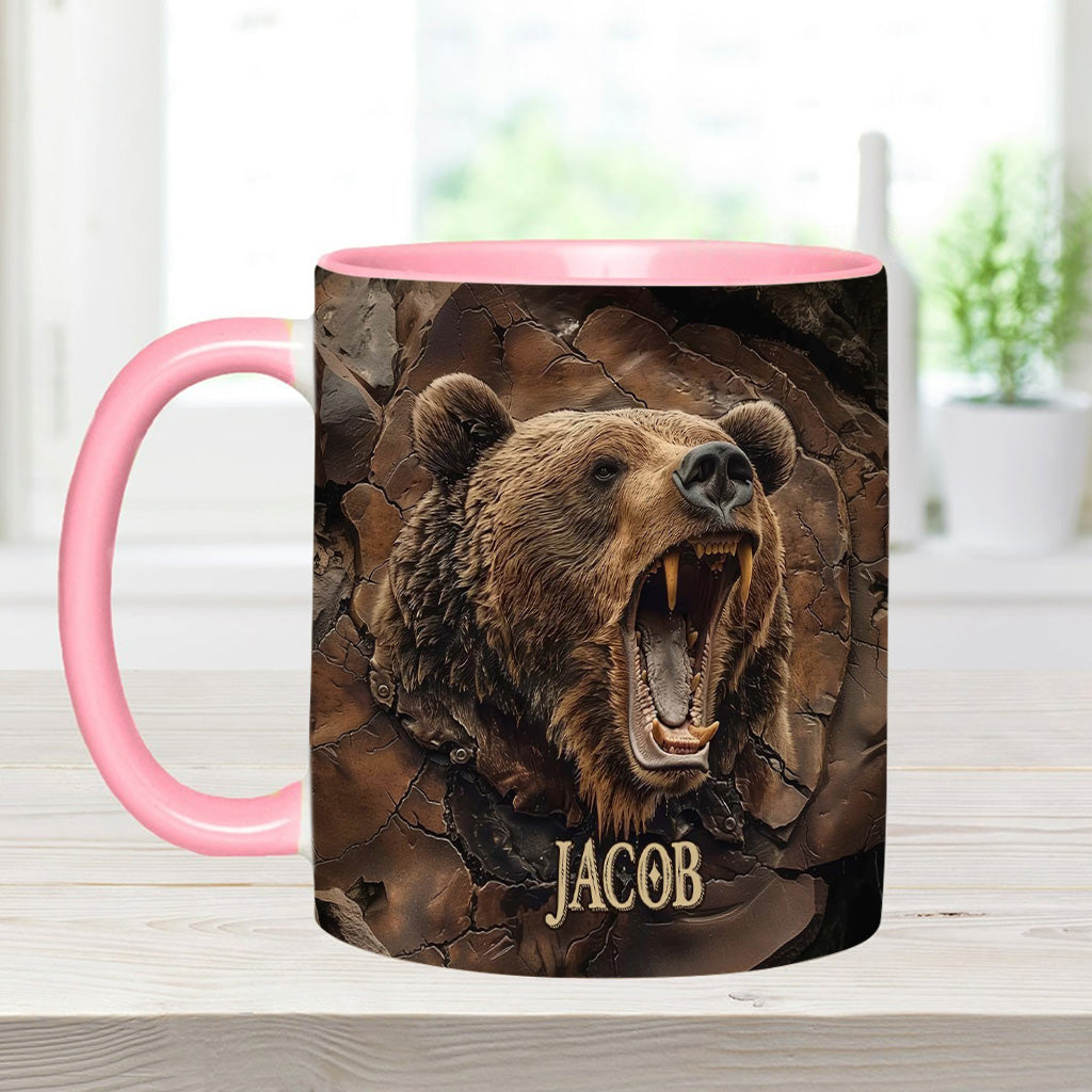 Mug personnalisé avec motif ours grizzlis réaliste - Mug à motif ours