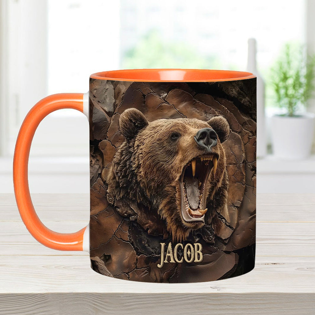Mug personnalisé avec motif ours grizzlis réaliste - Mug à motif ours