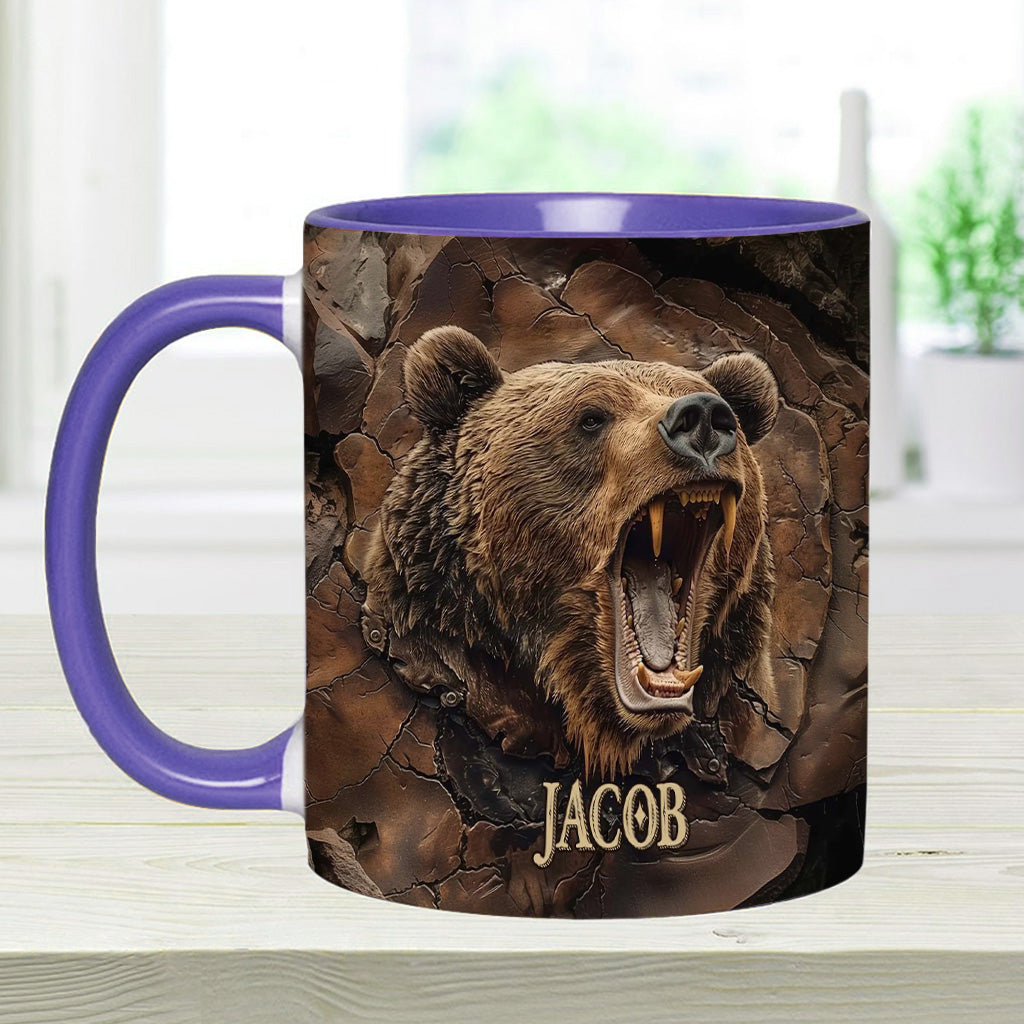 Mug personnalisé avec motif ours grizzlis réaliste - Mug à motif ours