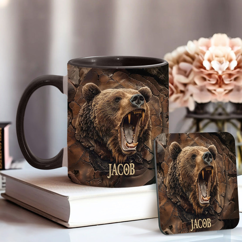 Mug personnalisé avec motif ours grizzlis réaliste - Mug à motif ours