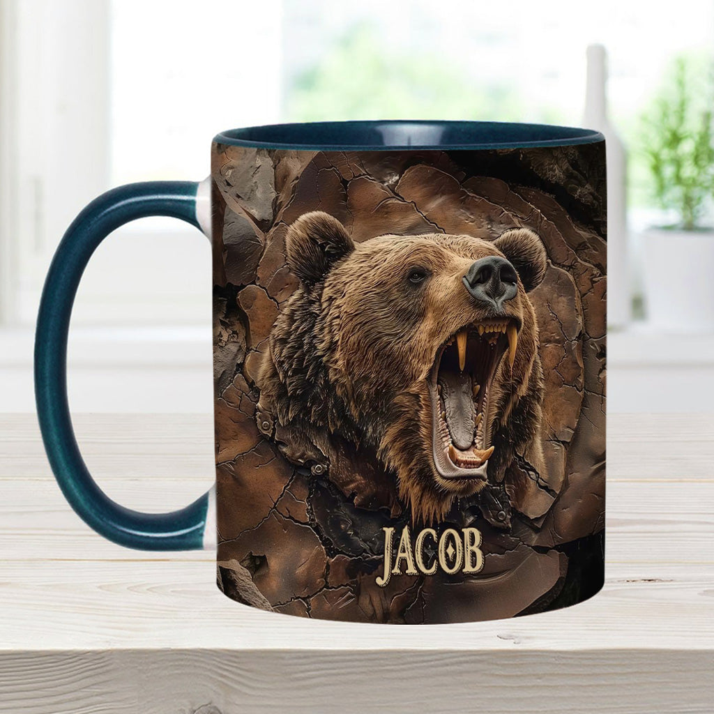 Mug personnalisé avec motif ours grizzlis réaliste - Mug à motif ours