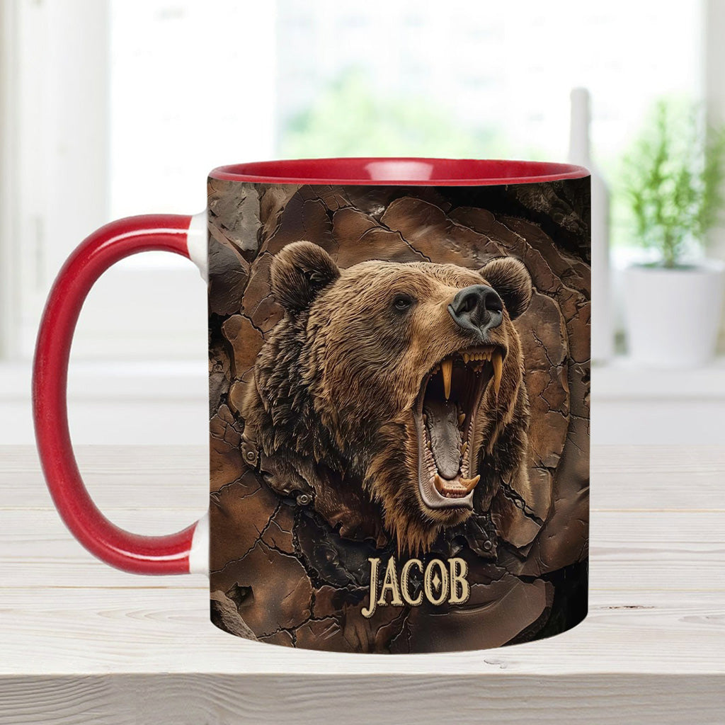 Mug personnalisé avec motif ours grizzlis réaliste - Mug à motif ours