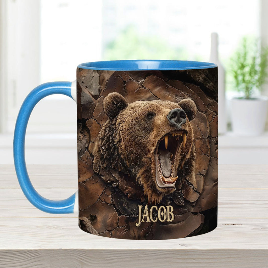 Mug personnalisé avec motif ours grizzlis réaliste - Mug à motif ours