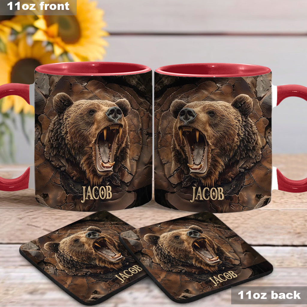 Mug personnalisé avec motif ours grizzlis réaliste - Mug à motif ours