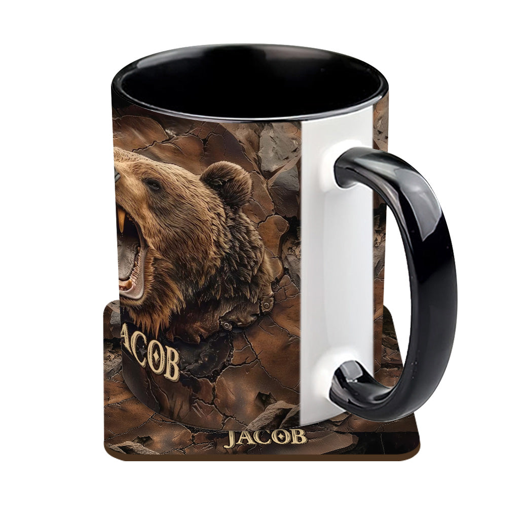 Mug personnalisé avec motif ours grizzlis réaliste - Mug à motif ours