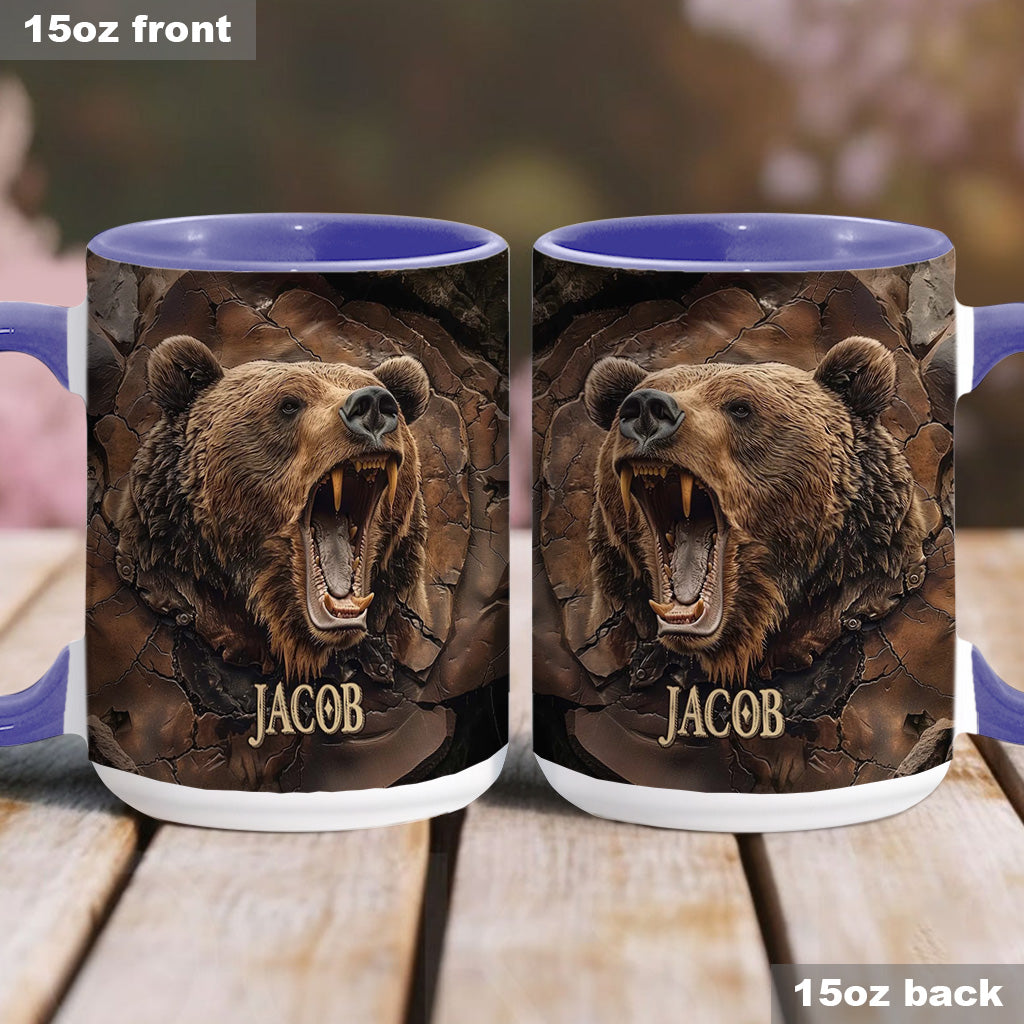 Mug personnalisé avec motif ours grizzlis réaliste - Mug à motif ours