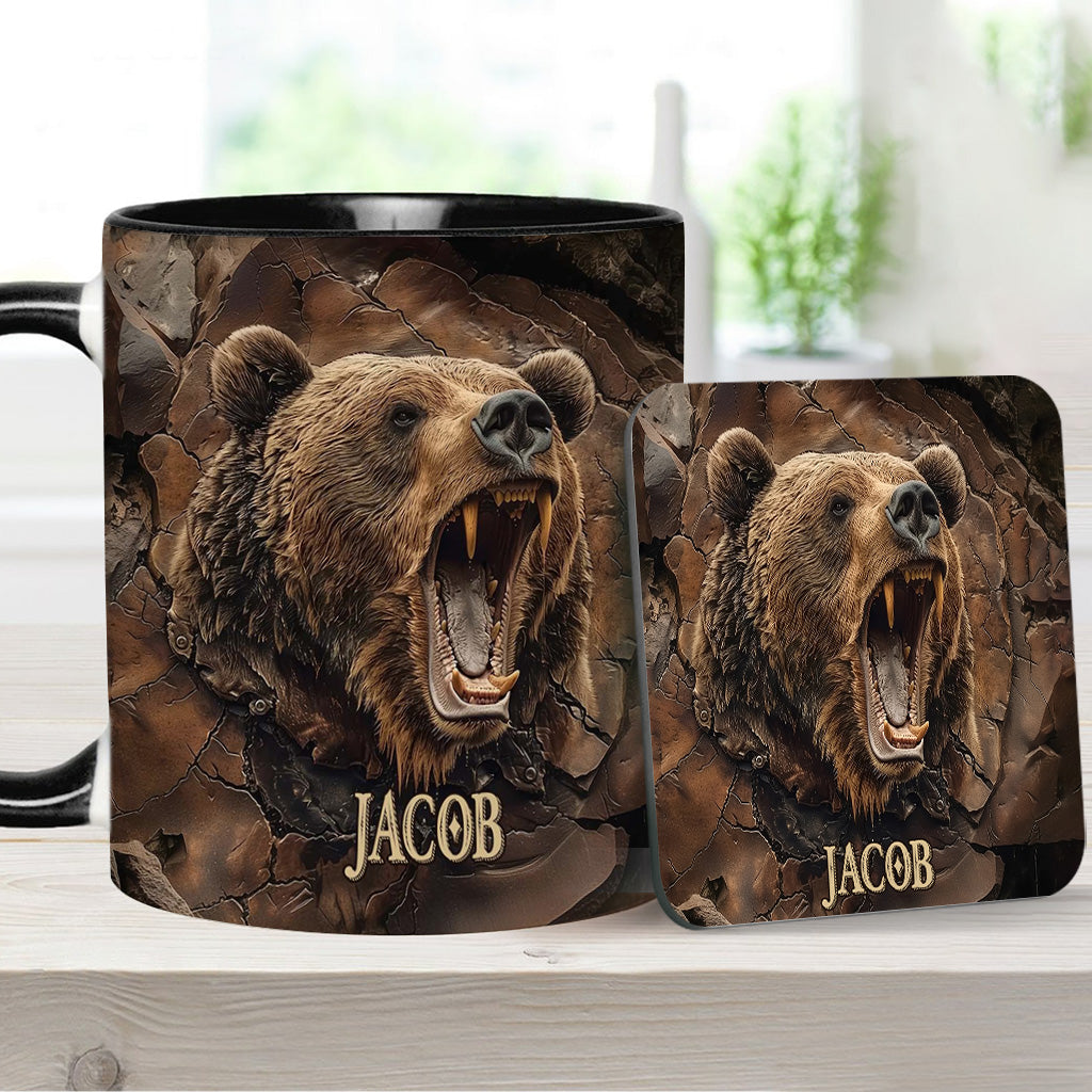 Mug personnalisé avec motif ours grizzlis réaliste - Mug à motif ours