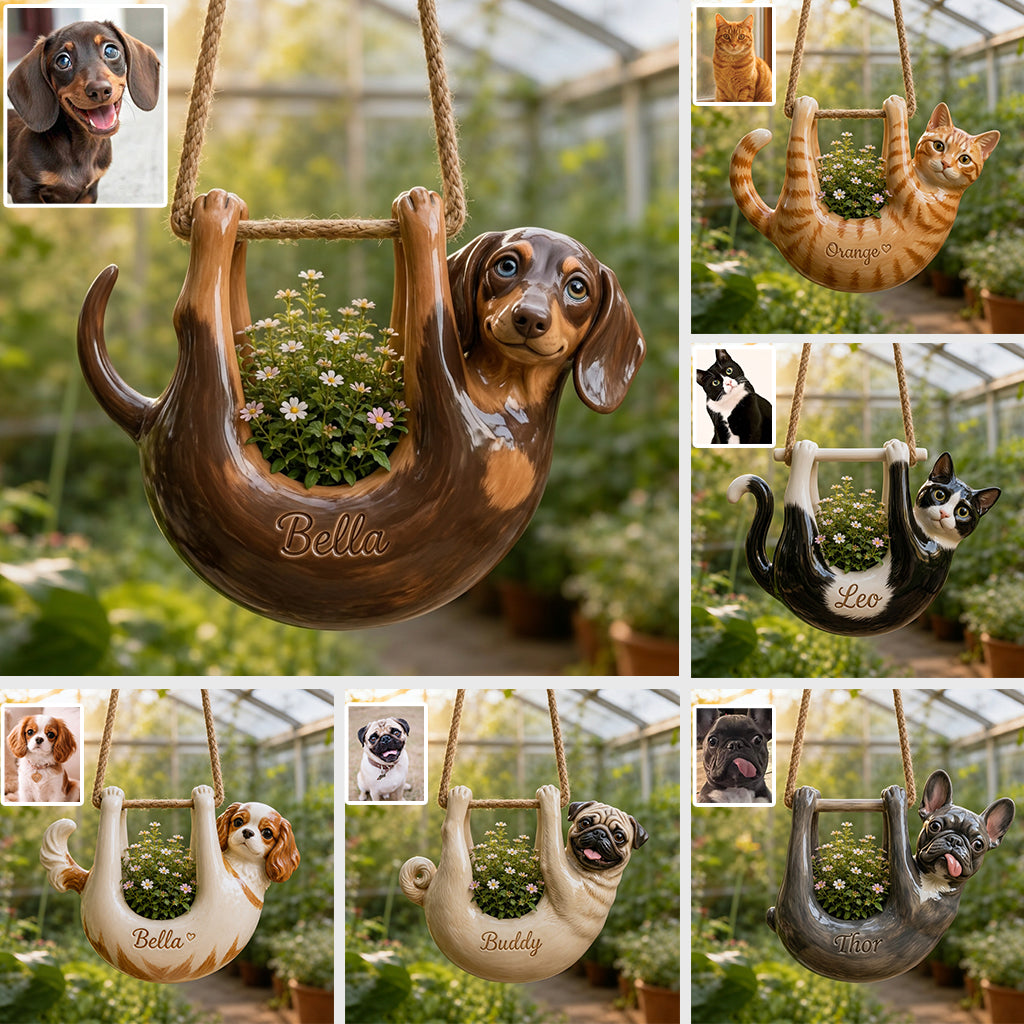 Benutzerdefiniertes Foto - Personalisierter Hundehängtopf