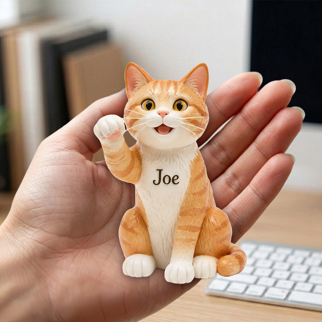 Katze Mama Papa Andenken - Personalisierte Katzen Premium 3D Figur