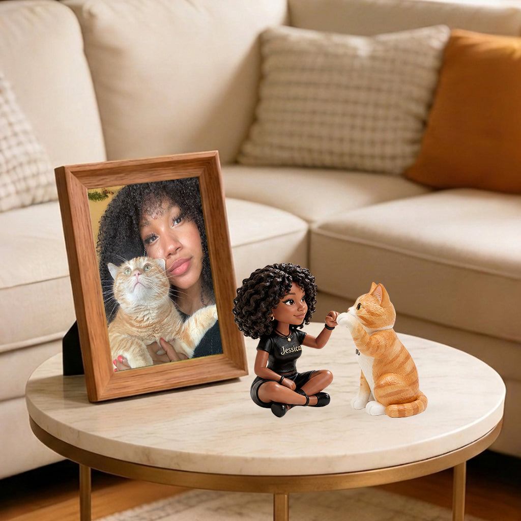 Katze Mama Papa Andenken - Personalisierte Katzen Premium 3D Figur