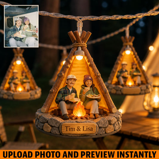 Einzigartige Campingdekoration, individuell aus jedem Foto - Personalisierte Campinglichter