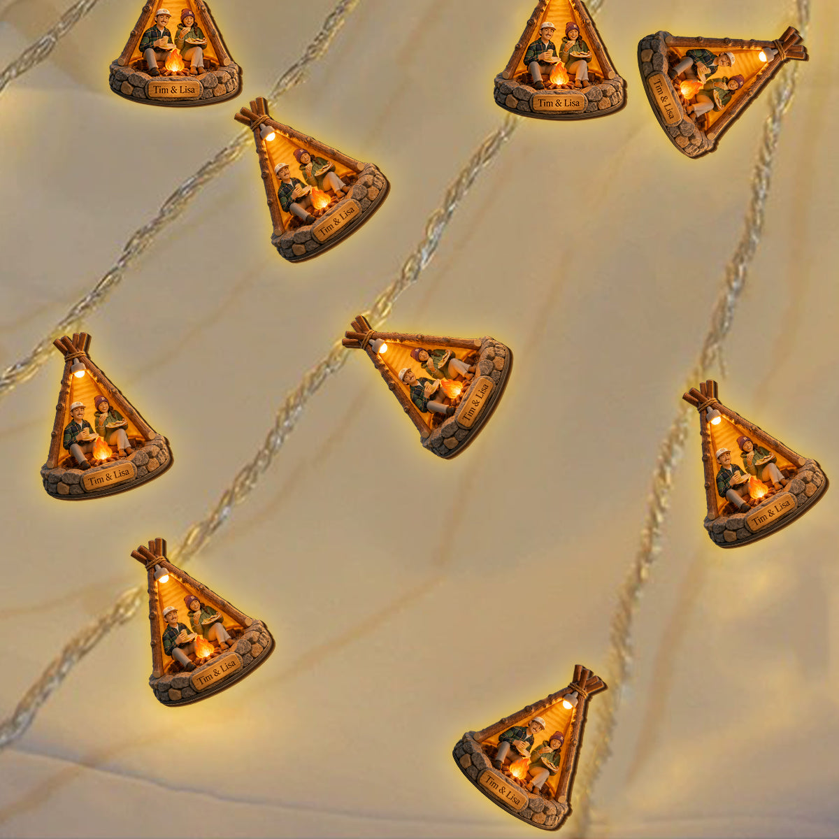 Einzigartige Campingdekoration, individuell aus jedem Foto - Personalisierte Campinglichter